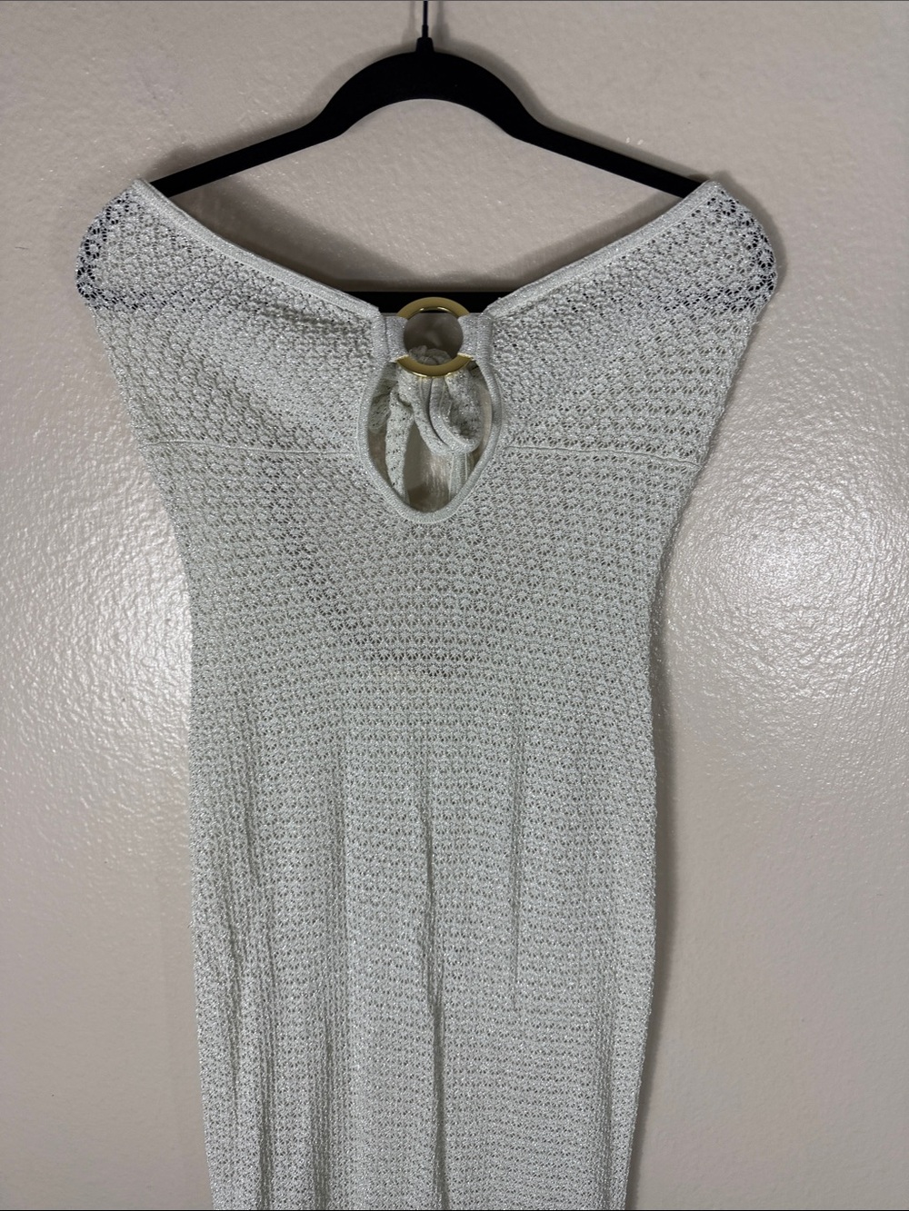 Monday Swimwear MONTEGO BANDEAU DRESS IVORY LUREX LACE CROCHET - Picture 6 of 11